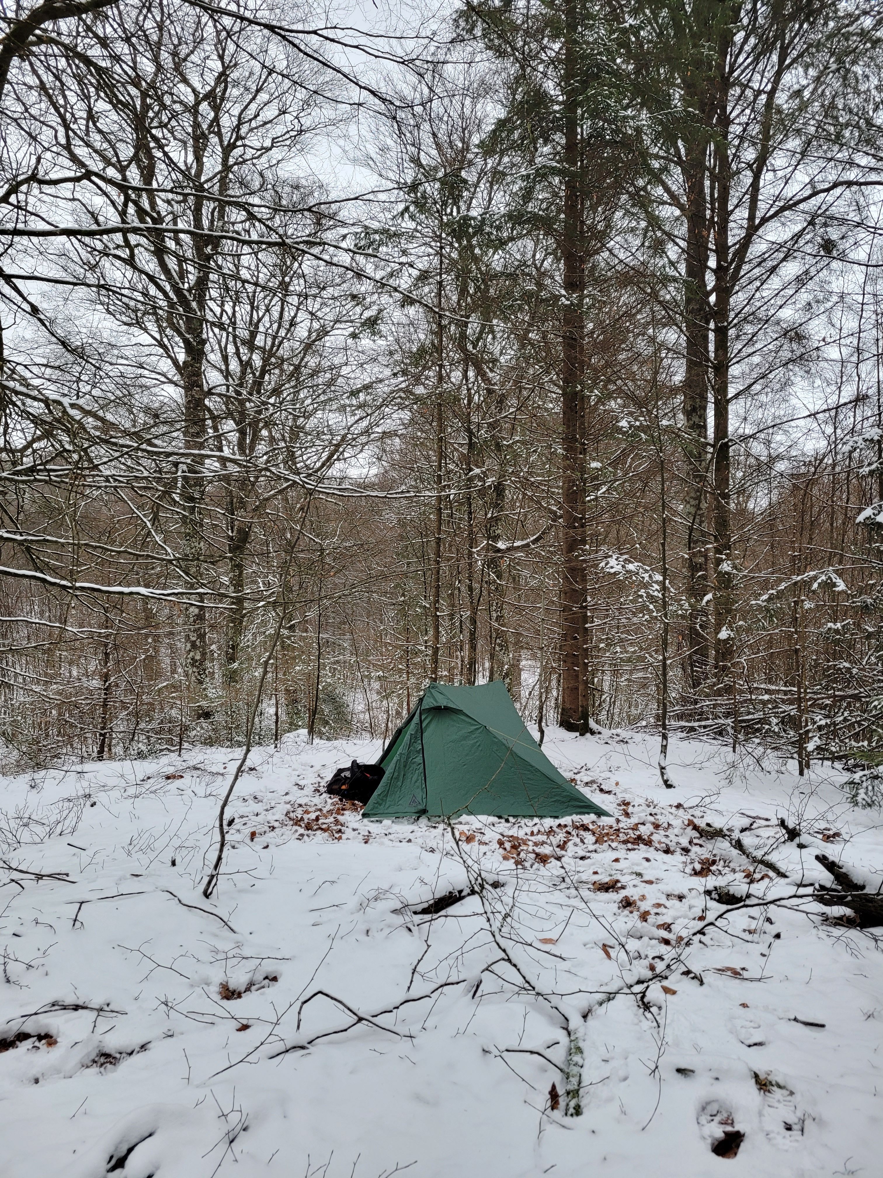 Tent in snow