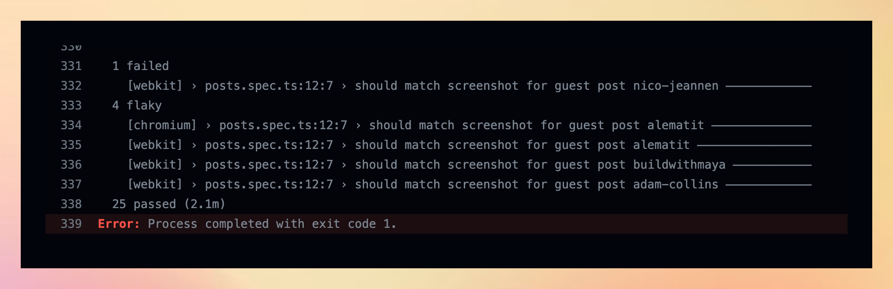 Flaky tests
